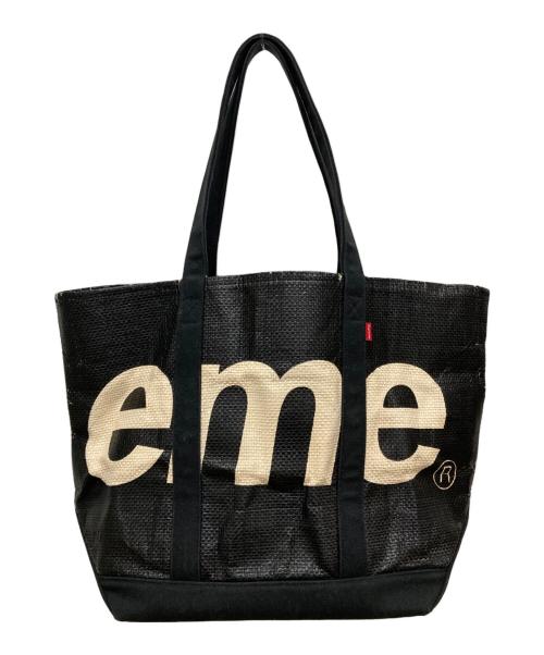 SUPREME（シュプリーム）SUPREME (シュプリーム) Raffia Tote ブラックの古着・服飾アイテム