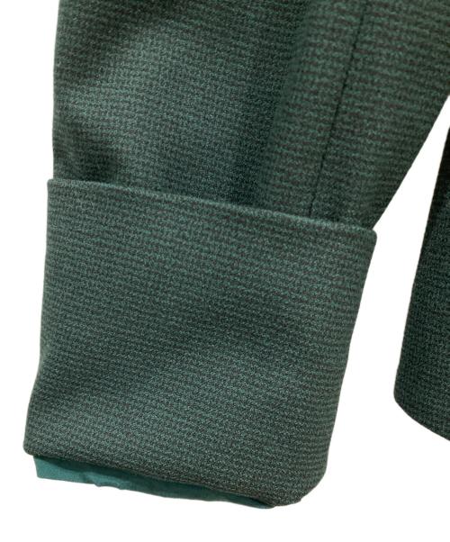 BOSS HUGO BOSS（ボス ヒューゴボス）BOSS HUGO BOSS (ボス ヒューゴボス) ノーカラージャケット グリーン サイズ:48の古着・服飾アイテム