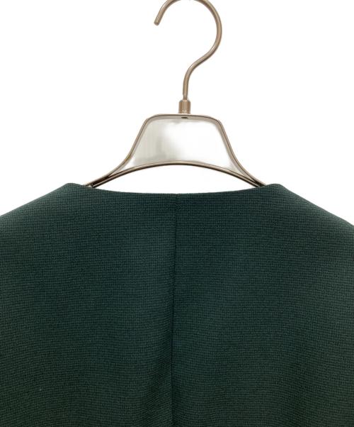 BOSS HUGO BOSS（ボス ヒューゴボス）BOSS HUGO BOSS (ボス ヒューゴボス) ノーカラージャケット グリーン サイズ:48の古着・服飾アイテム