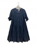merletteマーレット）の古着「ティアードドレス」｜ネイビー