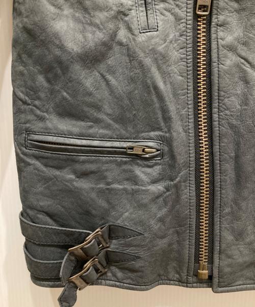PAUL SMITH（ポールスミス）Paul Smith (ポールスミス) triumph (トライアンフ) ダブルライダースジャケット グレー サイズ:Ⅼの古着・服飾アイテム