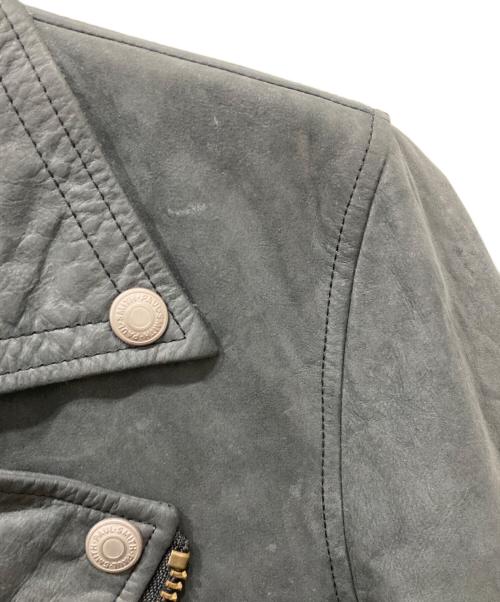 PAUL SMITH（ポールスミス）Paul Smith (ポールスミス) triumph (トライアンフ) ダブルライダースジャケット グレー サイズ:Ⅼの古着・服飾アイテム