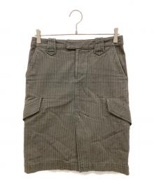 Vivienne Westwood RED LABEL（ヴィヴィアンウエストウッドレッドレーベル）の古着「ストライプカーゴスカート」｜グレー