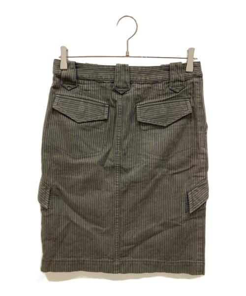 Vivienne Westwood RED LABEL（ヴィヴィアンウエストウッドレッドレーベル）Vivienne Westwood RED LABEL (ヴィヴィアンウエストウッドレッドレーベル) ストライプカーゴスカート グレー サイズ:2の古着・服飾アイテム