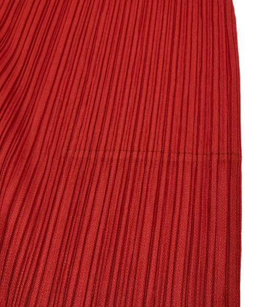 PLEATS PLEASE（プリーツプリーズ）PLEATS PLEASE (プリーツプリーズ) プリーツパンツ レッド サイズ:34の古着・服飾アイテム