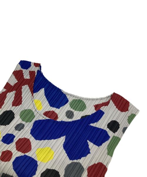 PLEATS PLEASE（プリーツプリーズ）PLEATS PLEASE (プリーツプリーズ) フラワープリーツワンピース マルチカラー サイズ:3の古着・服飾アイテム