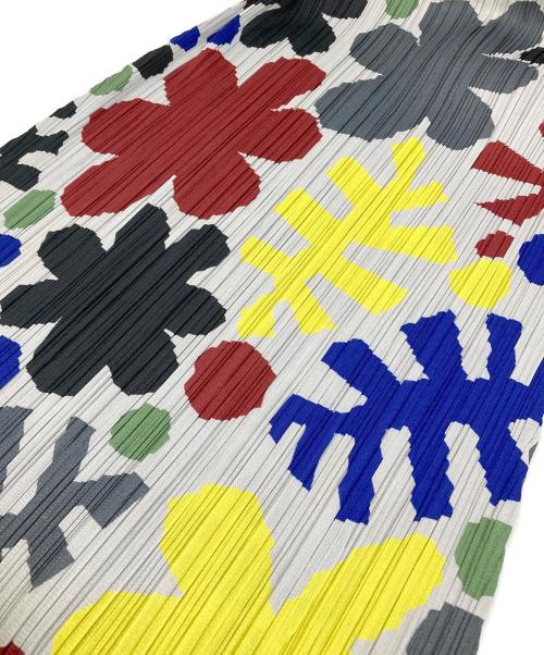 PLEATS PLEASE（プリーツプリーズ）PLEATS PLEASE (プリーツプリーズ) フラワープリーツワンピース マルチカラー サイズ:3の古着・服飾アイテム