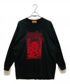 Hysteric Glamourヒステリックグラマー）の古着「HALLOWED BE THY NAME オーバーサイズTシャツ」｜ブラック