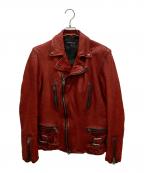 JACKROSEジャックローズ）の古着「ゴートレザージャケット」｜レッド