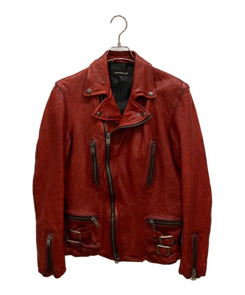 JACKROSE（ジャックローズ）JACKROSE (ジャックローズ) ゴートレザージャケット レッド サイズ:3の古着・服飾アイテム