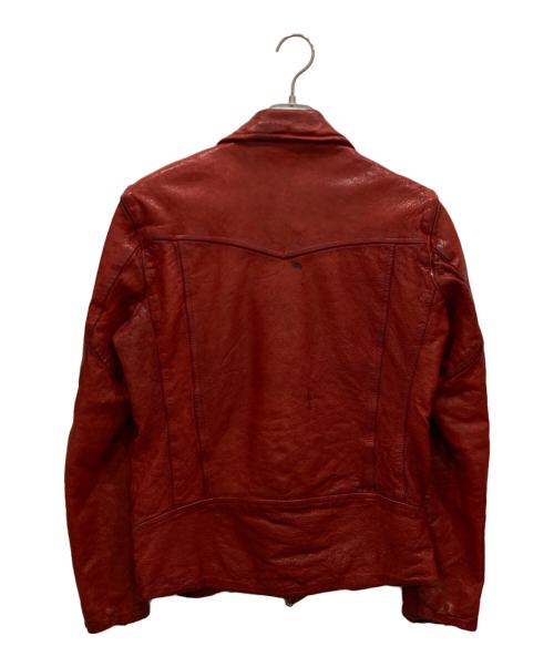 JACKROSE（ジャックローズ）JACKROSE (ジャックローズ) ゴートレザージャケット レッド サイズ:3の古着・服飾アイテム