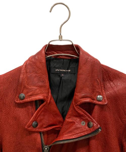 JACKROSE（ジャックローズ）JACKROSE (ジャックローズ) ゴートレザージャケット レッド サイズ:3の古着・服飾アイテム