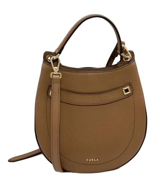FURLA（フルラ）FURLA (フルラ) 2WAYスタッズショルダーバッグ ブラウンの古着・服飾アイテム