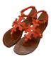 TORY BURCH（トリーバーチ）の古着「サンダル」｜ブラウン×オレンジ