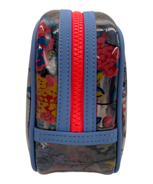 TORY BURCH（トリーバーチ）TORY BURCH (トリーバーチ) クリアボタニカルポーチ ブルーの古着・服飾アイテム