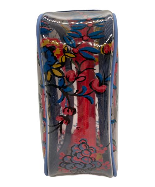 TORY BURCH（トリーバーチ）TORY BURCH (トリーバーチ) クリアボタニカルポーチ ブルーの古着・服飾アイテム