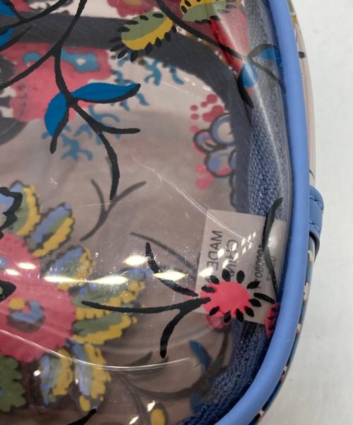 TORY BURCH（トリーバーチ）TORY BURCH (トリーバーチ) クリアボタニカルポーチ ブルーの古着・服飾アイテム