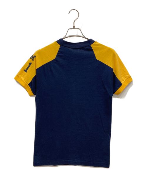 Champion（チャンピオン）Champion (チャンピオン) College Tee ネイビー×イエロー サイズ:Mの古着・服飾アイテム