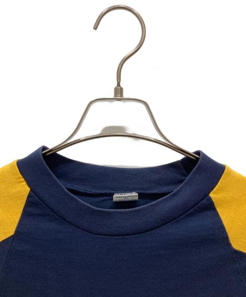 Champion（チャンピオン）Champion (チャンピオン) College Tee ネイビー×イエロー サイズ:Mの古着・服飾アイテム