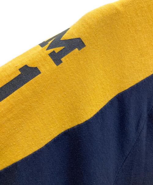 Champion（チャンピオン）Champion (チャンピオン) College Tee ネイビー×イエロー サイズ:Mの古着・服飾アイテム