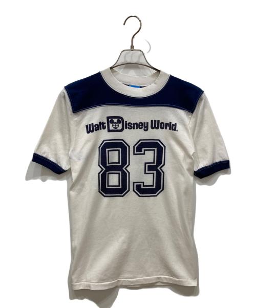 DISNEY（ディズニー）Disney (ディズニー) フットボールTシャツ ブルー×ホワイト サイズ:Sの古着・服飾アイテム