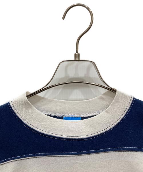 DISNEY（ディズニー）Disney (ディズニー) フットボールTシャツ ブルー×ホワイト サイズ:Sの古着・服飾アイテム