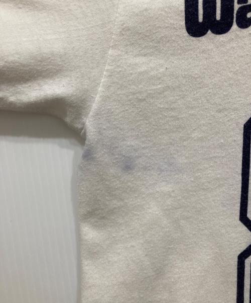 DISNEY（ディズニー）Disney (ディズニー) フットボールTシャツ ブルー×ホワイト サイズ:Sの古着・服飾アイテム