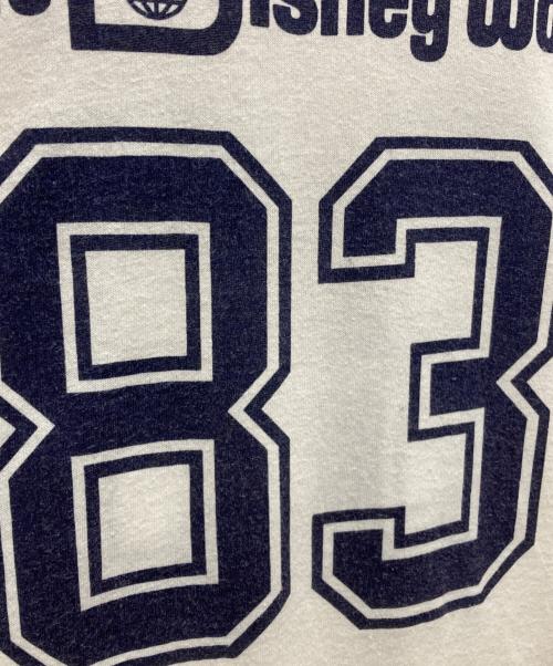 DISNEY（ディズニー）Disney (ディズニー) フットボールTシャツ ブルー×ホワイト サイズ:Sの古着・服飾アイテム