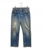 LEVI'Sリーバイス）の古着「80’ｓ 501カットオフダメージデニムパンツ」｜インディゴ