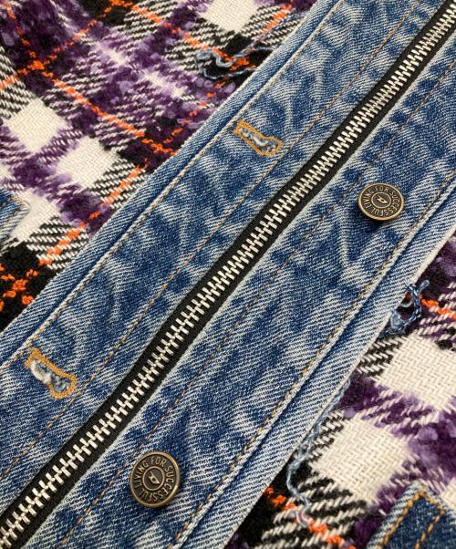 DIESEL（ディーゼル）DIESEL (ディーゼル) ツイードデニムジャケット パープル サイズ:XXSの古着・服飾アイテム