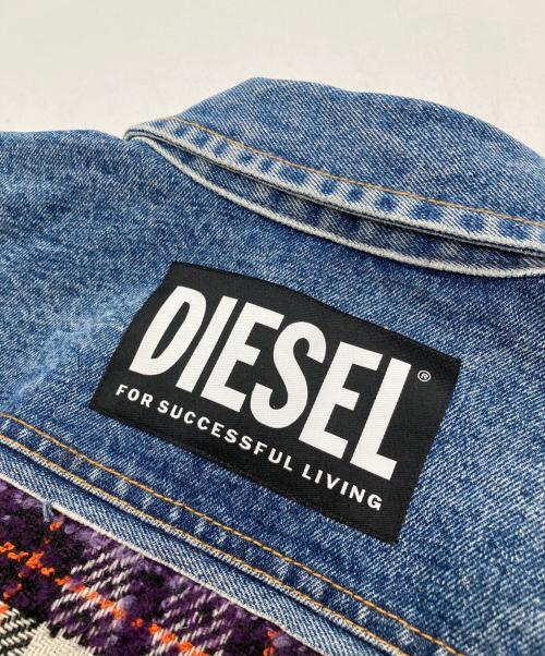 DIESEL（ディーゼル）DIESEL (ディーゼル) ツイードデニムジャケット パープル サイズ:XXSの古着・服飾アイテム