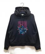 KENZOケンゾー）の古着「Abstract Embroidered Pattern Hoodie」｜ブラック