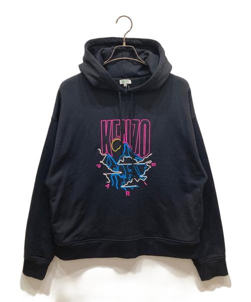 KENZO（ケンゾー）KENZO (ケンゾー) Abstract Embroidered Pattern Hoodie ブラック サイズ:XLの古着・服飾アイテム