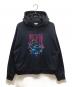 KENZO（ケンゾー）の古着「Abstract Embroidered Pattern Hoodie」｜ブラック