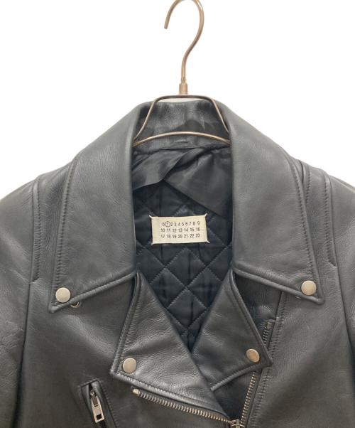 Maison Margiela（メゾンマルジェラ）Maison Margiela (メゾンマルジェラ) カットオフレザーライダースジャケット ブラック サイズ:38の古着・服飾アイテム