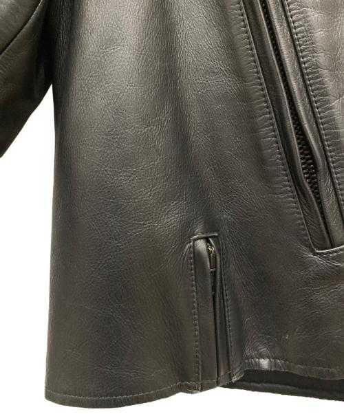 Maison Margiela（メゾンマルジェラ）Maison Margiela (メゾンマルジェラ) カットオフレザーライダースジャケット ブラック サイズ:38の古着・服飾アイテム