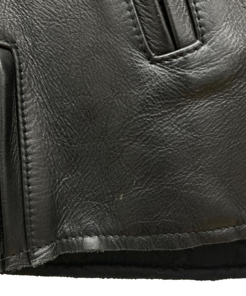 Maison Margiela（メゾンマルジェラ）Maison Margiela (メゾンマルジェラ) カットオフレザーライダースジャケット ブラック サイズ:38の古着・服飾アイテム