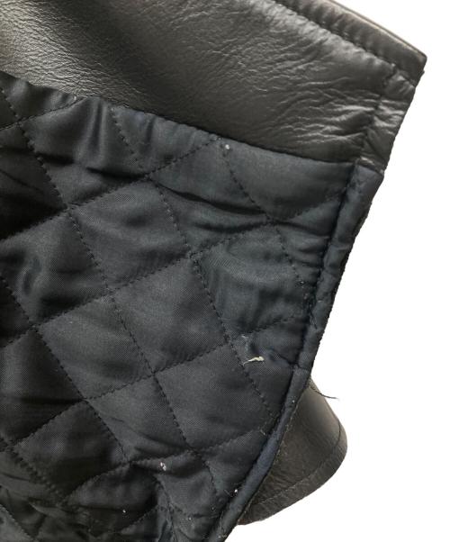 Maison Margiela（メゾンマルジェラ）Maison Margiela (メゾンマルジェラ) カットオフレザーライダースジャケット ブラック サイズ:38の古着・服飾アイテム