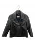 Maison Margiela（メゾンマルジェラ）の古着「カットオフレザーライダースジャケット」｜ブラック