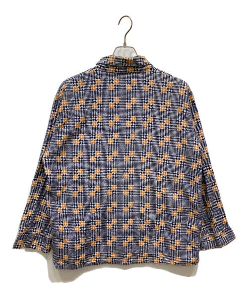 VANDERBILT（ヴァンダービルト）vanderbilt (ヴァンダービルト) 60-70’ｓプリントネルパジャマシャツ ブルー×ベージュ サイズ:-の古着・服飾アイテム