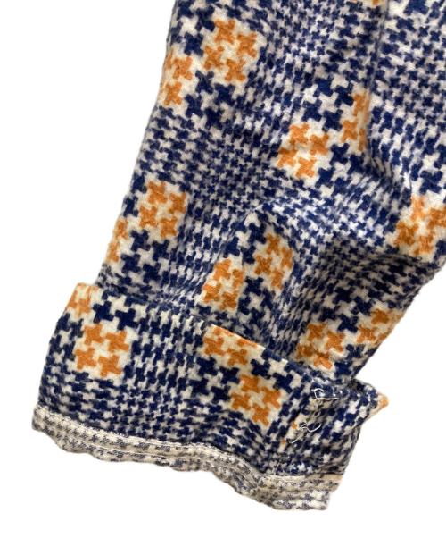 VANDERBILT（ヴァンダービルト）vanderbilt (ヴァンダービルト) 60-70’ｓプリントネルパジャマシャツ ブルー×ベージュ サイズ:-の古着・服飾アイテム