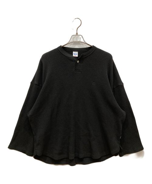 KEBOZ（ケボズ）KEBOZ (ケボズ) ヘンリーネックカットソー ブラック サイズ:Ⅼの古着・服飾アイテム