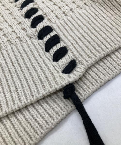 MAISON SPECIAL（メゾンスペシャル）MAISON SPECIAL (メゾンスペシャル) 鬼ワッフルクレイジーステッチプライムオーバーVネックカーディガン ベージュ サイズ:2の古着・服飾アイテム