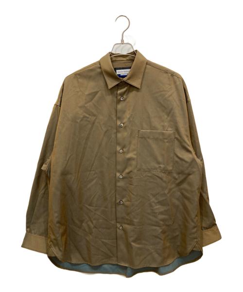 MAISON SPECIAL（メゾンスペシャル）MAISON SPECIAL (メゾンスペシャル) プライムオーバーウールシャンブレーシャツ ブラウン サイズ:1の古着・服飾アイテム