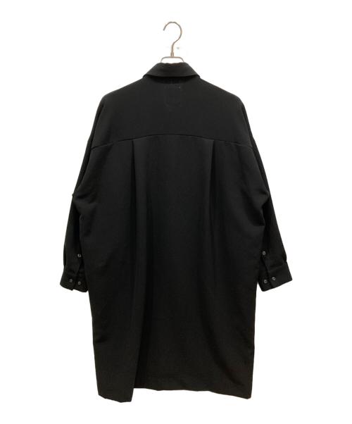 Lui's（ルイス）Lui's (ルイス) サイドスリットビッグシルエットシャツコート ブラック サイズ:freeの古着・服飾アイテム