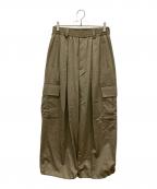 MAISON SPECIALメゾンスペシャル）の古着「Prime-Wide Wool Chambray Cargo Pants」｜ブラウン