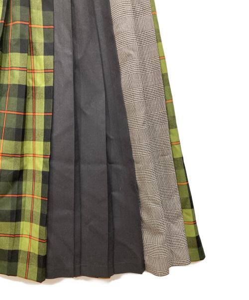 O'NEIL OF DUBLIN（オニールオブダブリン）O'NEIL OF DUBLIN (オニールオブダブリン) 切替チェックスカート グリーン サイズ:40の古着・服飾アイテム