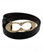 COACHオールドコーチ）の古着「シグネチャー バックル ベルト 25MM」｜ブラック