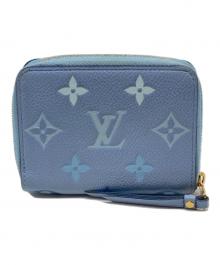 LOUIS VUITTON（ルイ ヴィトン）の古着「コインケース　モノグラム・アンプラント　ジッピーコインパース」｜ブルー