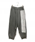 MM6 Maison Margielaエムエムシックスメゾンマルジェラ）の古着「Text Graphic Split Lounge Pants」｜グレー